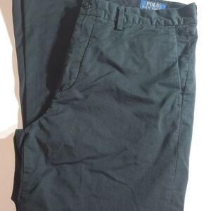 Polo Ralph Lauren Men's Black Flat Front Chinos Stretch Classic Fit 34x28